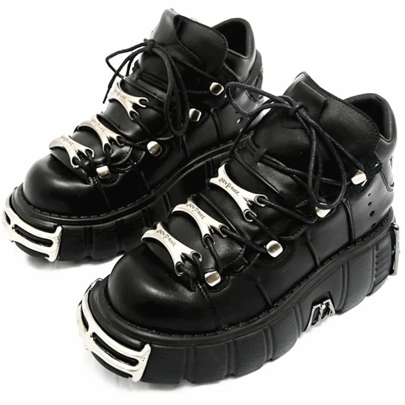 Punk Style Women's Platform Shoes Complex Magazine Sneakers