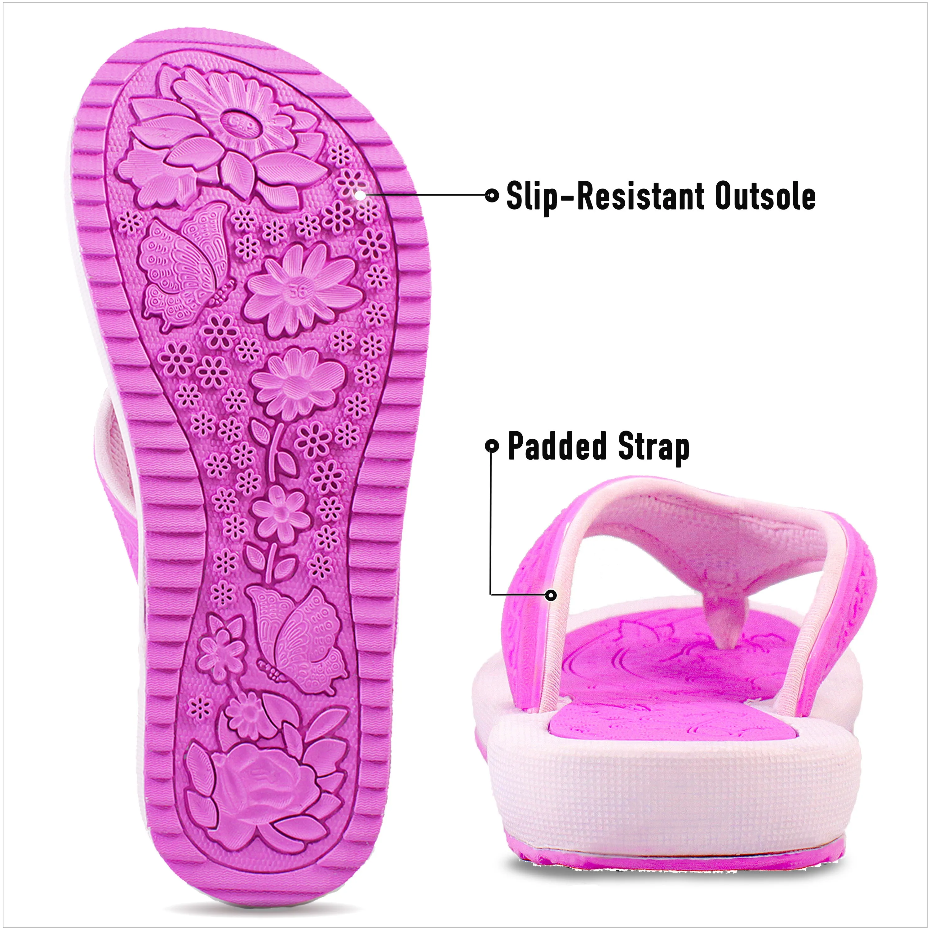 Breeze: 8521 Pink T Bar Flip Flops