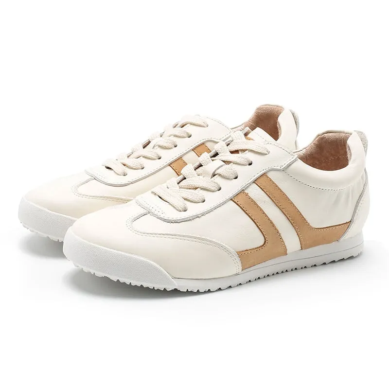 Aldo Oxford Boots White Shoes for Women Army Trainer Leather Sneakers - Beige/Apricot/Black/Pink
