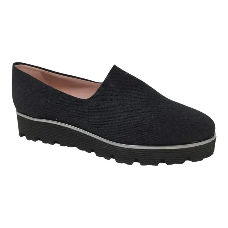 Casual Sneakers 49469 - Black Micro Slip On for Teen/Women by Pretty Ballerinas