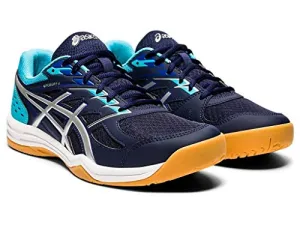 ASICS Men's Upcourt 4 Peacoat/Pure Silver Leather Indoor Court Shoes-7 UK (41.5 EU) (8 US) (1071A053) Asics Tennis Shoes Reviews