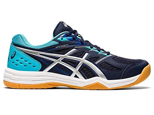 Asics Matblazer Wrestling Shoes ASICS Men's Upcourt 4 Peacoat/Pure Silver Leather Indoor Court Shoes-7 UK (41.5 EU) (8 US) (1071A053)