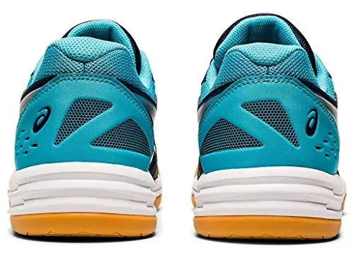 Cheap Asics Shoes Online ASICS Men's Upcourt 4 Peacoat/Pure Silver Leather Indoor Court Shoes-7 UK (41.5 EU) (8 US) (1071A053)