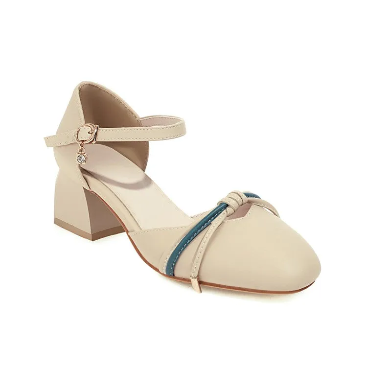 Sandals St Lucia Halcyon Excursions Women's Knot Ankle Strap Block Heel Sandals