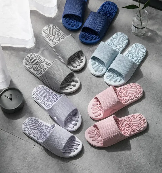 Reflexology Foot Massage Slippers Bath Slippers Tension Relief Acupuncture Feet Massager Household Slipper Foot Health Care Outside Slippers