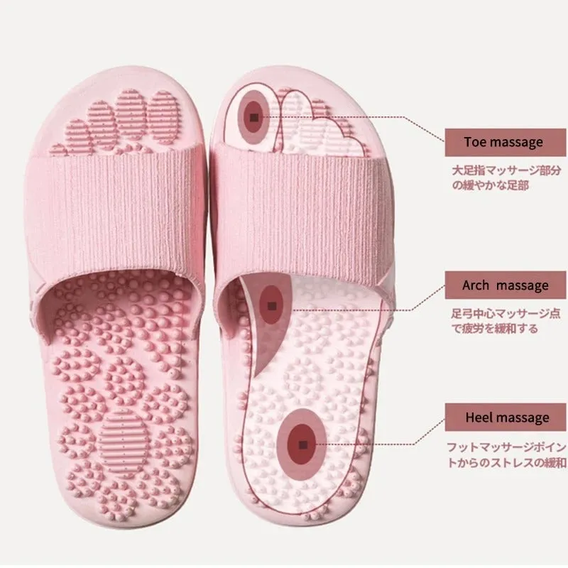 Reflexology Foot Massage Slippers Bath Slippers Tension Relief Acupuncture Feet Massager Household Slipper Foot Health Care Orthotic Slides
