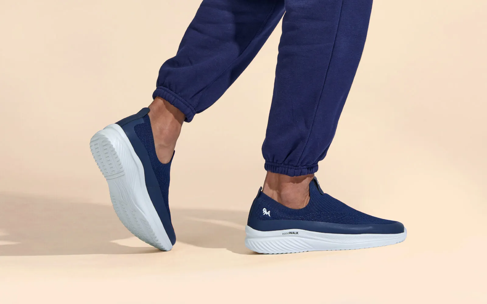 Platform Checkered Slip On Ease Walk Slip Ons : Blue