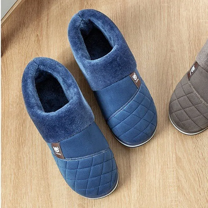 Cuzcare Men Home Winter Slippers Anti-scratch Thick Fur Shoes Essie Ballet Slippers Vs Opi Funny Bunny