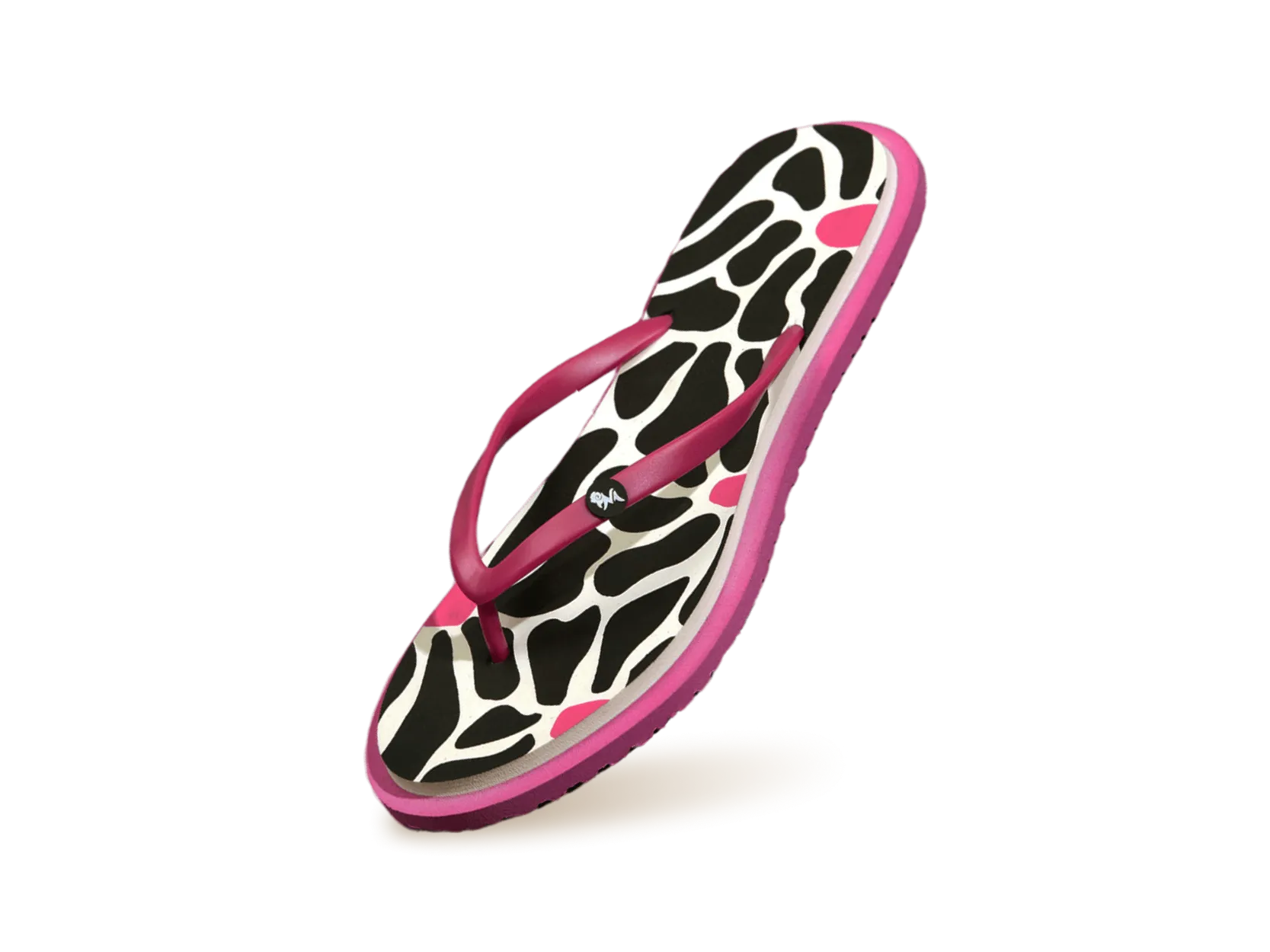 Printed Flip Flops : Black Designer Thong Flip Flops