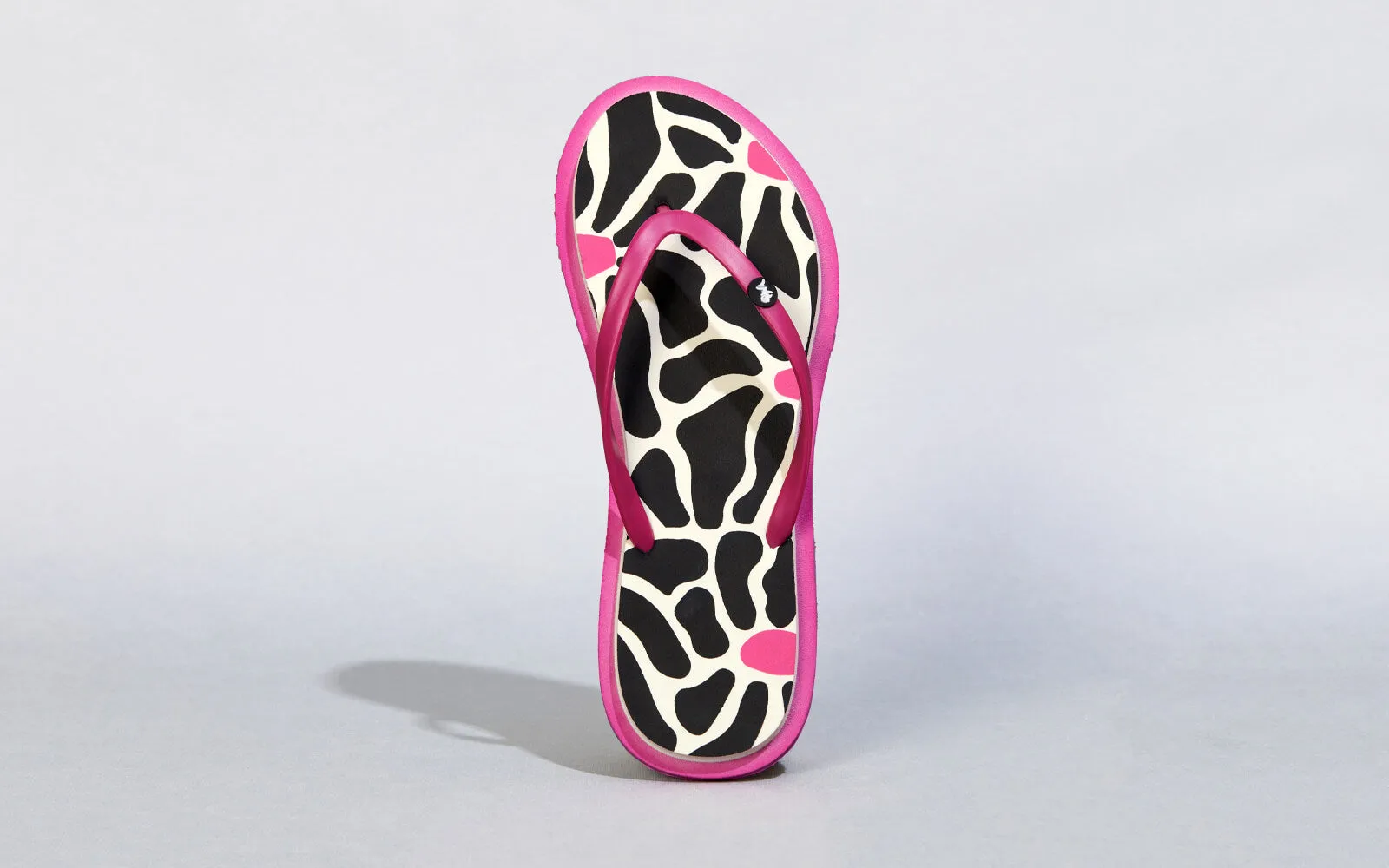 Flip Flops With Fabric Ties Printed Flip Flops : Black