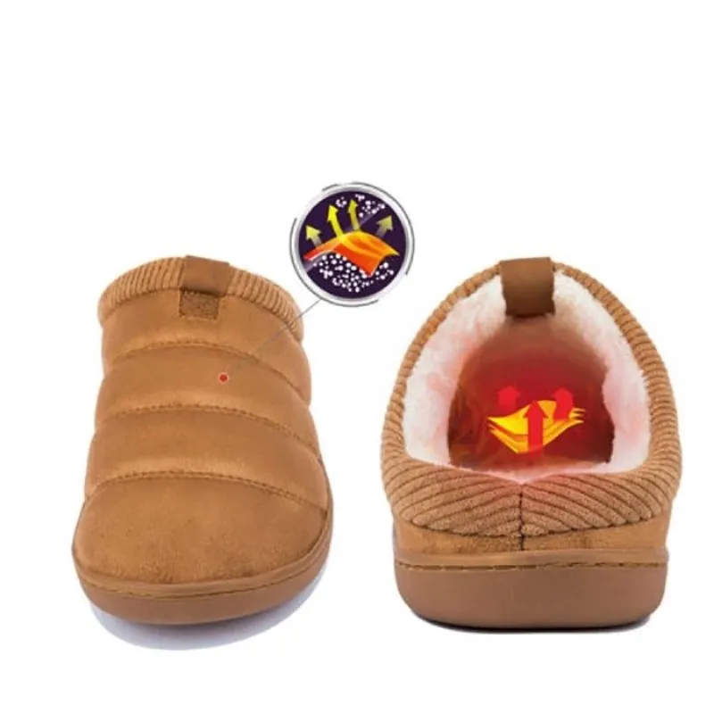 Hoodback Knit Slippers Groovywish Warm Fur Slippers For Men Comfy Sole Interior Shoes