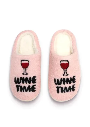 Fun Slippers For Adults wine time slipper