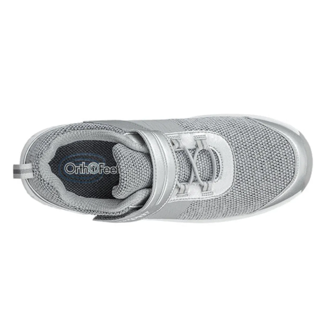 ORTHOFEET Women Joelle Stretch Knit - Gray Relaxed Fit Slippers