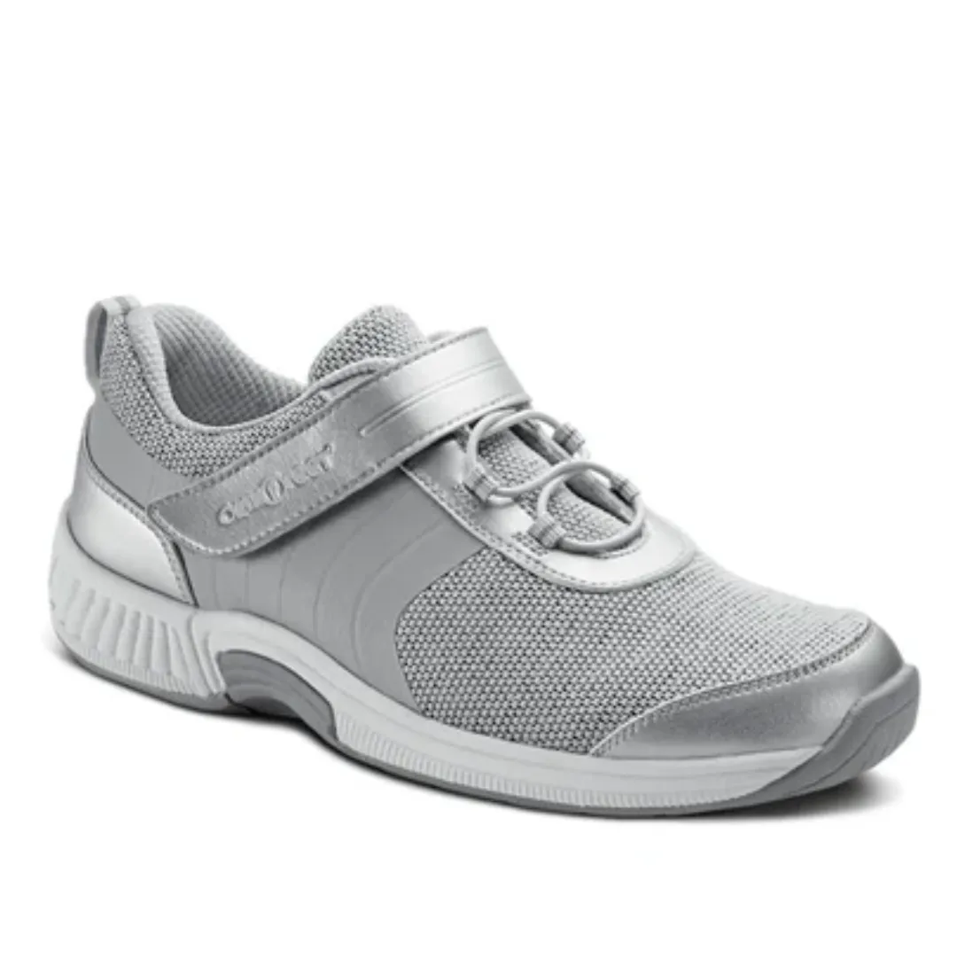 ORTHOFEET Women Joelle Stretch Knit - Gray Matalan Slippers