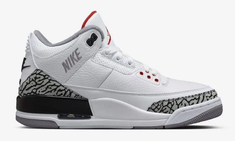 Nike Air Jordan 3 Retro Katrina White Cement Back Red Men Shoes Sale Best Asics Jogging Shoes