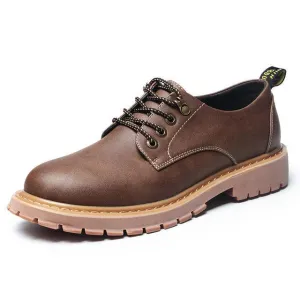 Work Boots Bull Run Merkmak New Fashion Italian Men Shoes Luxury Classic Men Leather Shoes Men Oxfords Designer Waterproof Martin Outdoor Footwear