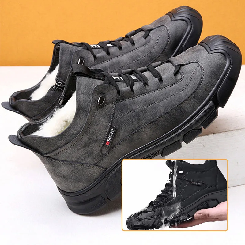 Everyday Sneakers [Winter Gift] Men's Faux Wool Lining Leather Sneaker