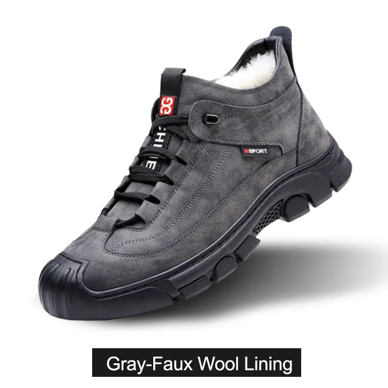 All Designer Sneakers [Winter Gift] Men's Faux Wool Lining Leather Sneaker