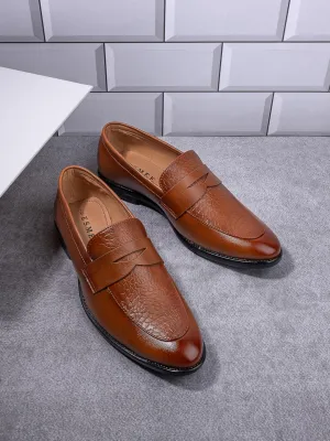 Plantar Fasciitis Slip On Esmee Tan Men Formal Slip Ons