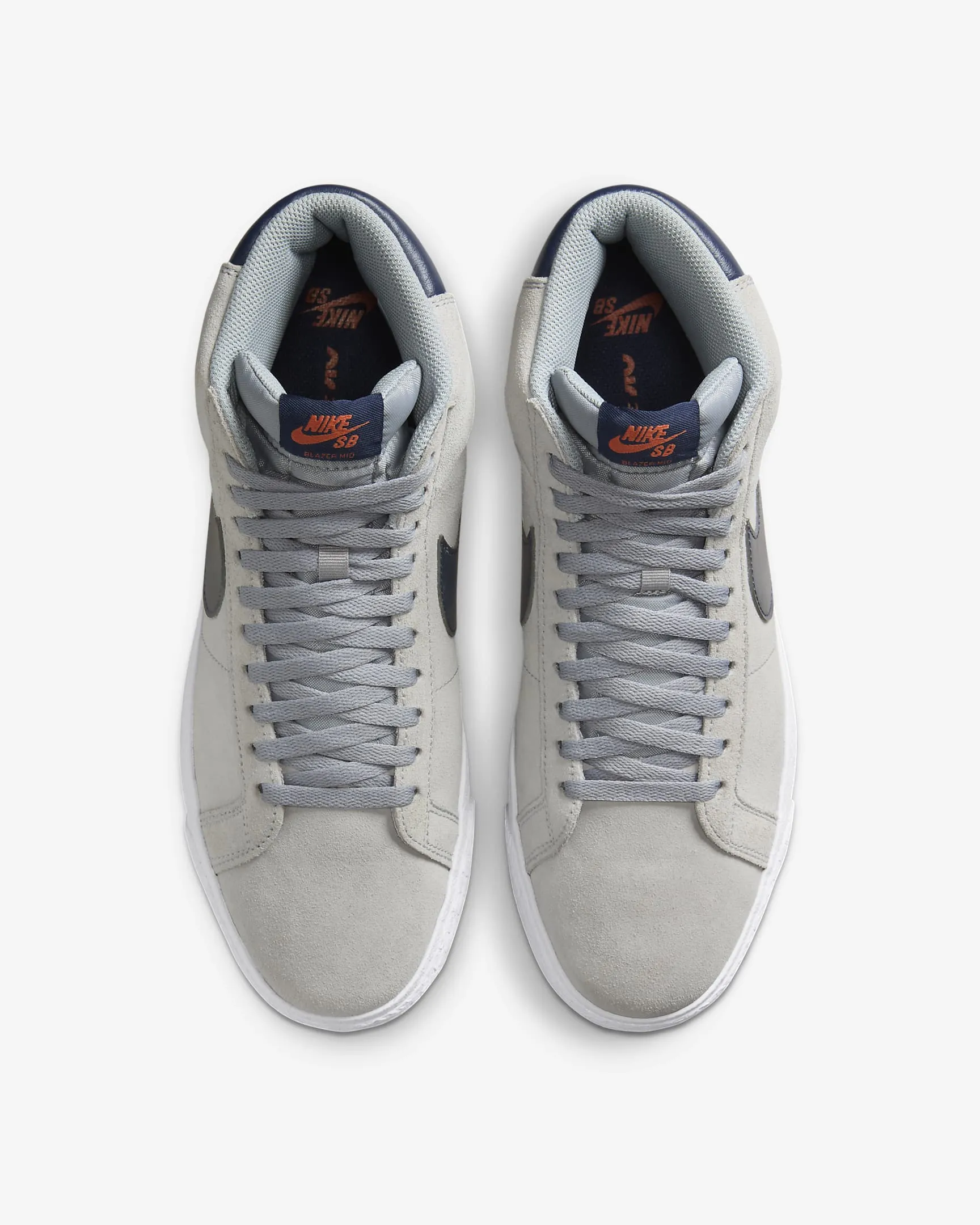 Nike SB Zoom Blazer Mid Skate Shoes - Wolf Grey/Cosmic Clay/White/Midnight Navy Asics Snow Running Shoes