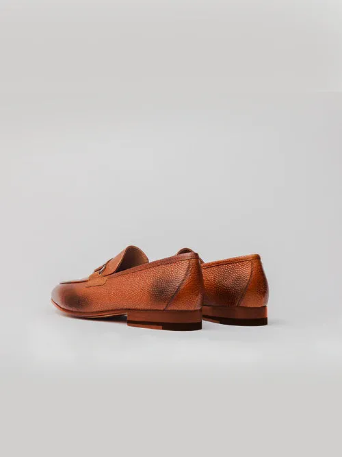 Johnson And Murphy Loafers Rhodes Loafer - Pebble Grain Cedar