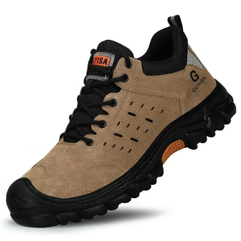 Best Moc Toe Boots For Work Men Safety Shoes Anti-Smash Industrial Indestructible Shoes Male Work Sneakers Steel Toe Work Shoes