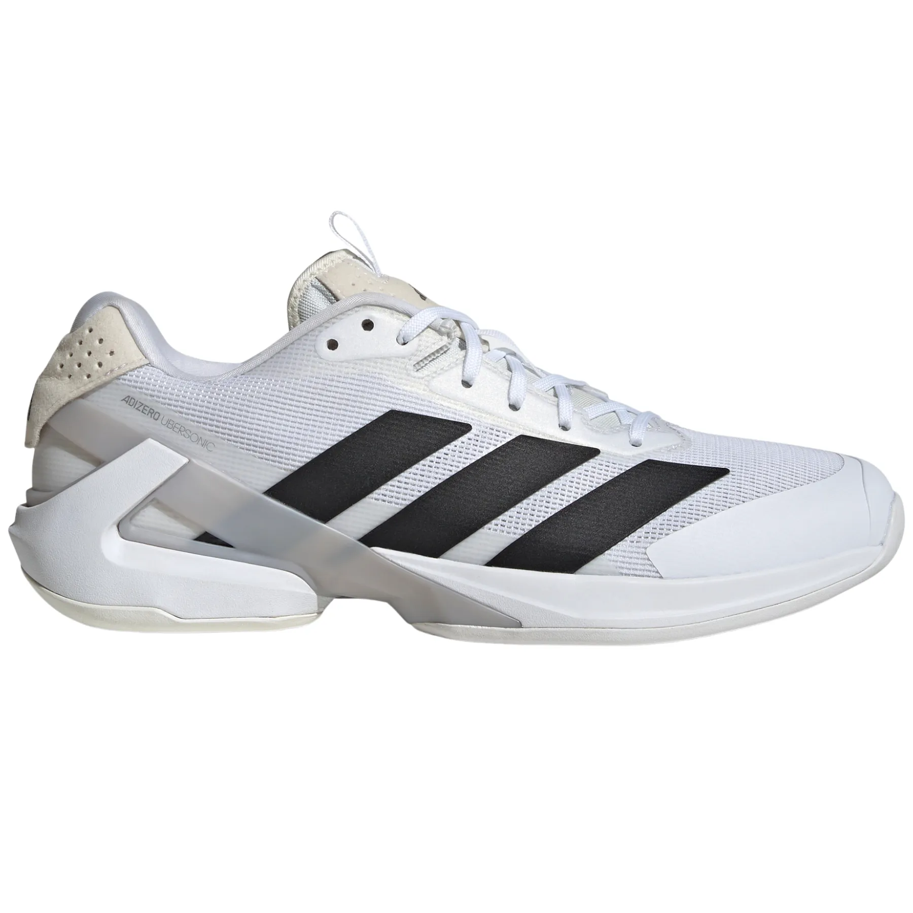 Adidas Adizero Ubersonic 5M Men Tennis Shoes - Cloud White / Core Black / Silver Metallic Adidas Shoe Strings