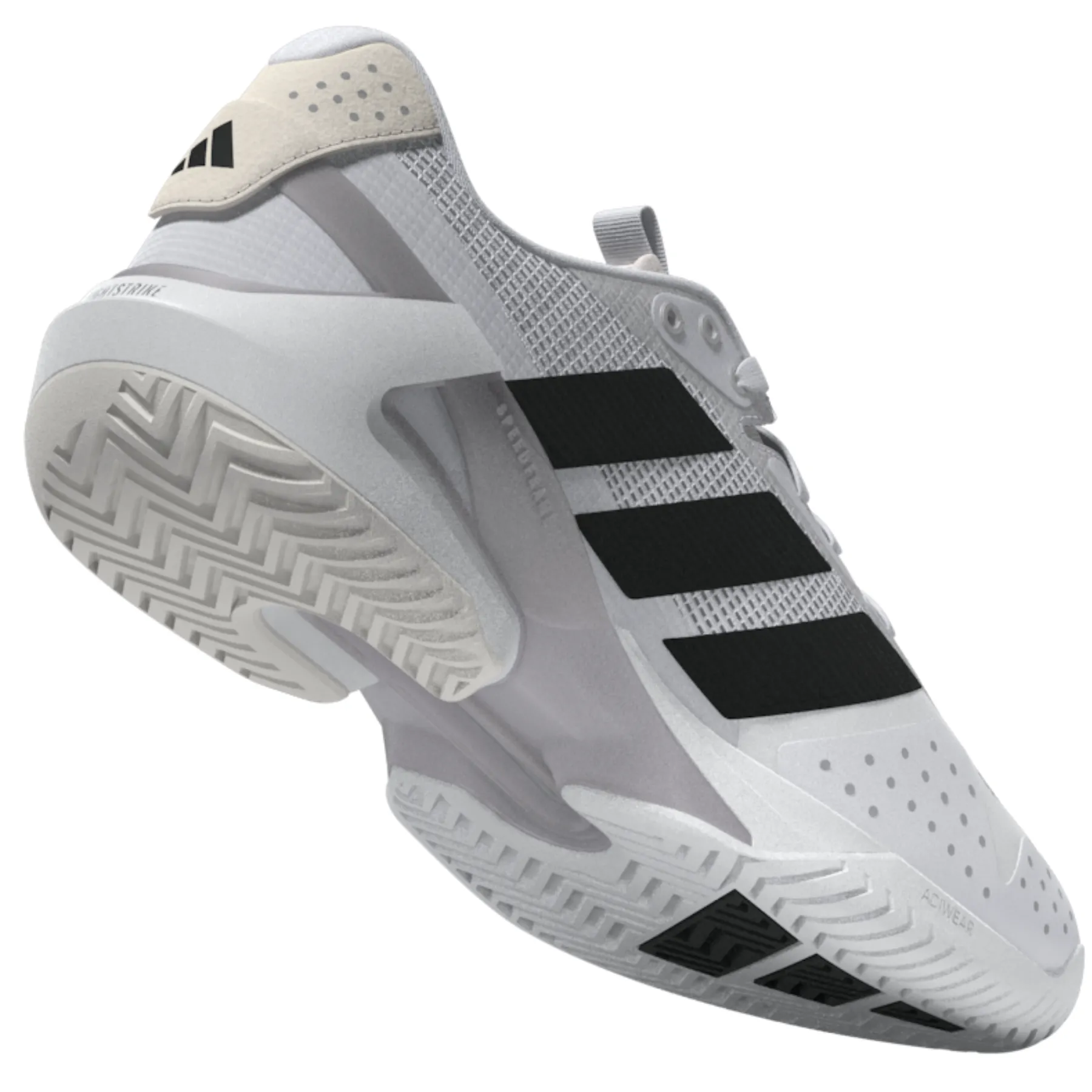 Adidas Shoes Rain Adidas Adizero Ubersonic 5M Men Tennis Shoes - Cloud White / Core Black / Silver Metallic