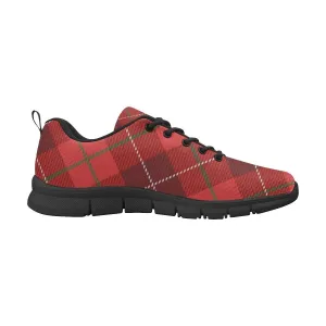 Uniquely You Womens Sneakers,  Red Plaid  Running Shoes by inQue.Style Running Shoes For High Arch