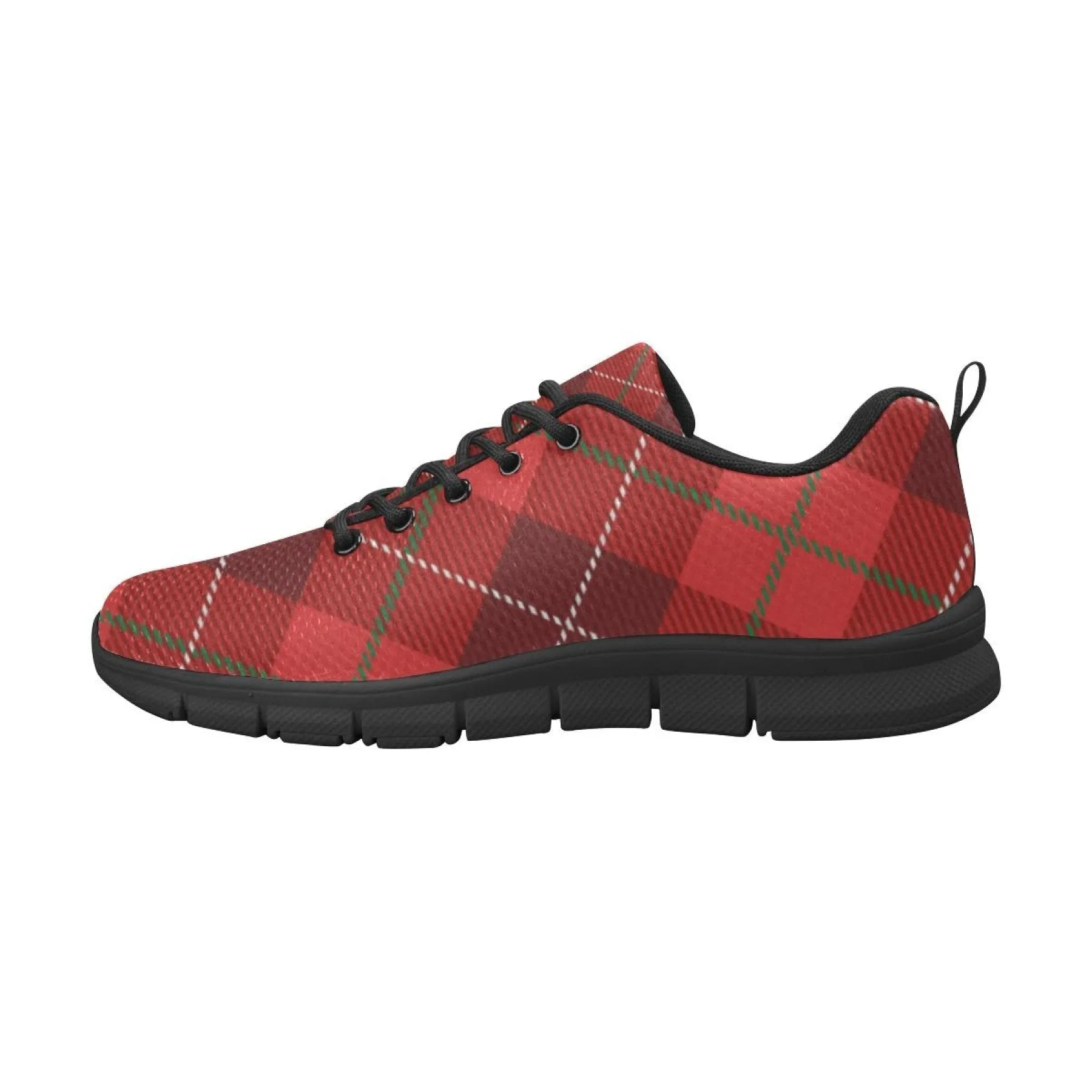 Uniquely You Womens Sneakers,  Red Plaid  Running Shoes by inQue.Style Surge 4 Running Shoes