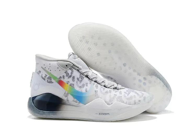 Nike Zoom KD 12 'White Grey Rainbow' Men Shoes Sneaker Sale Size US 7,8,8.5,9.5,10,11,12 Best Asics Running Shoes For Heavy Runners