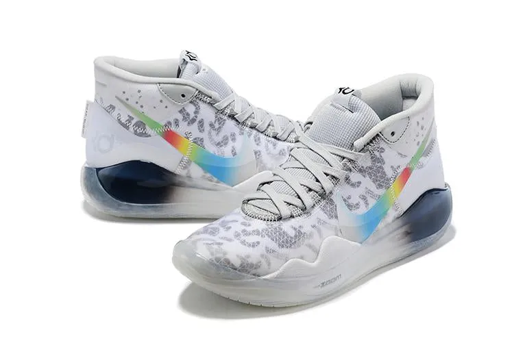 Asics Shoes For Standing All Day Nike Zoom KD 12 'White Grey Rainbow' Men Shoes Sneaker Sale Size US 7,8,8.5,9.5,10,11,12