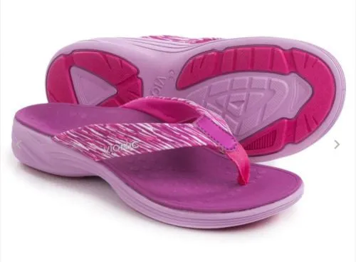 Vionic with Orthaheel Technology Kapel Sandals Size 6 Lightning Bolt Flip Flops