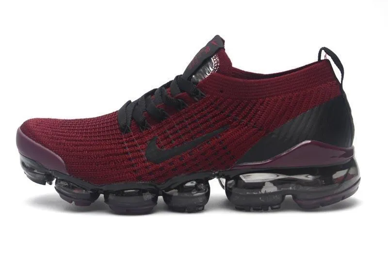 Dc Skateboard Sneakers Nike Air Vapormax Flyknit 3 Bordeaux Black Shoes Sneakers Men Sale Size US 7, 8, 8.5, 9, 10, 11
