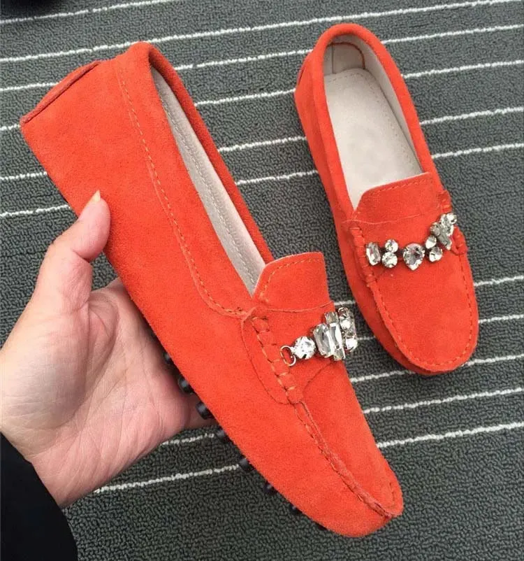 Shoes Woman Genuine Leather Women Flat Shoes Slip On Casual Loafers Soft Moccasins Women Shoes Flats Naturalizer Darry Lug Sole Loafers
