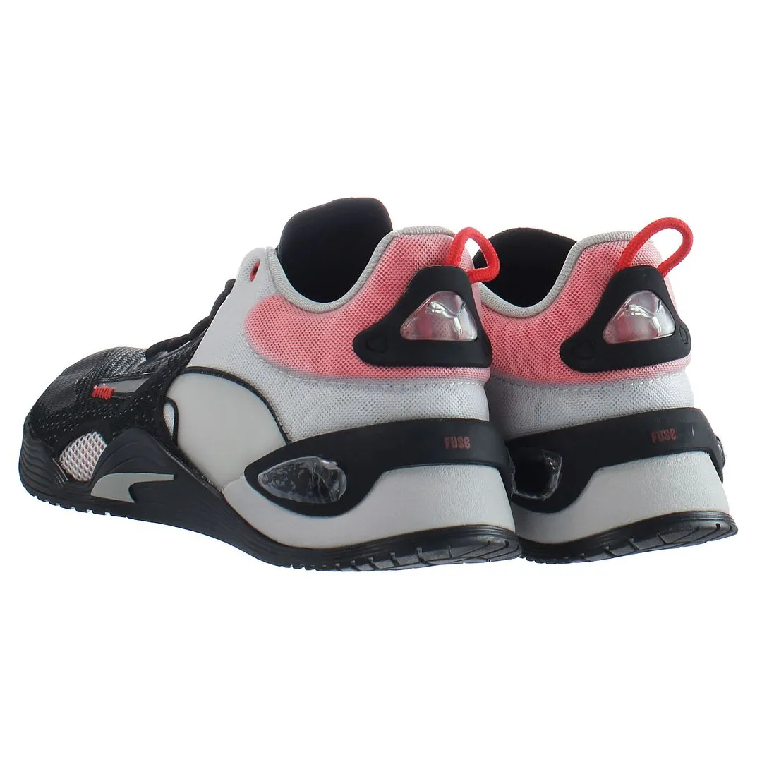 Puma Fuse Mens Black Trainers Throwback Asics Shoes