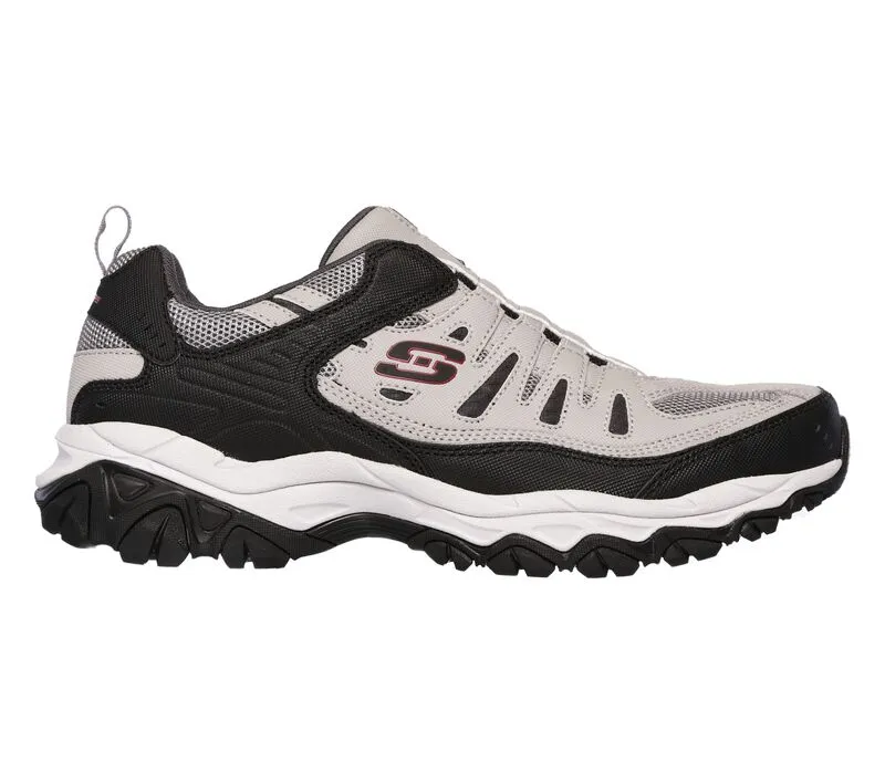Skechers MEN AFTER BURN Extra Wide Width 51866 Grey/Black Slip.on Sneakers