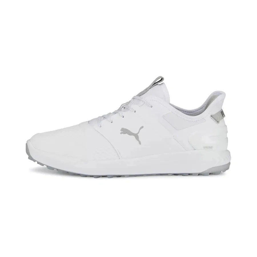 Puma Ignite Elevate Spikeless Golf Shoes - White/Silver Puma New Model Shoes 2019
