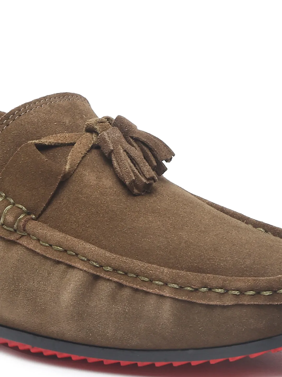 Teakwood Leather Men Solid Round-Toe Brown Loafer Weejun Penny Loafers