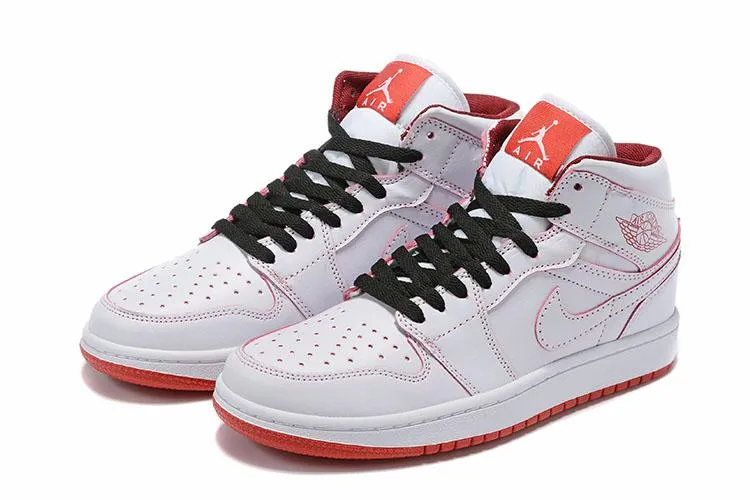 Nike Air Jordan 1 Mid SE 'White Gym Red' Sneaker Shoes Sale Men Size 7-12 Asics Super Blast 2 Shoes