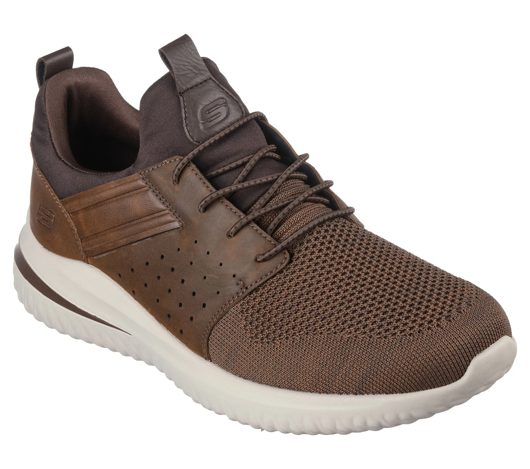 Skechers Men Delson 3.0 - Cicada  #:210238 Wide Dark Brown Sneakers Mm6