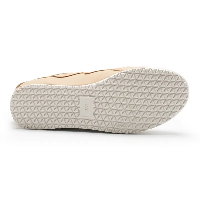 The Stadium Oxford White Shoes for Women Army Trainer Leather Sneakers with M decoration - Beige/Pink/Apricot