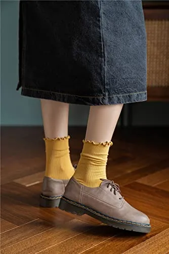 Swims Loafers Sale GuaziV Women's Cotton Socks, 5-8 Pairs Womens Fun Novelty Crew Colorful Patterns Super Soft Fashion Casual Socks (style 01)