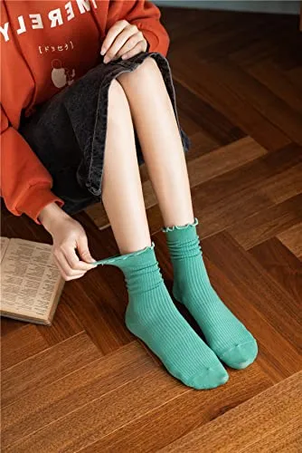 Loafers Route 40 GuaziV Women's Cotton Socks, 5-8 Pairs Womens Fun Novelty Crew Colorful Patterns Super Soft Fashion Casual Socks (style 01)