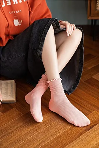 GuaziV Women's Cotton Socks, 5-8 Pairs Womens Fun Novelty Crew Colorful Patterns Super Soft Fashion Casual Socks (style 01) Loafers And Slip On Shoes