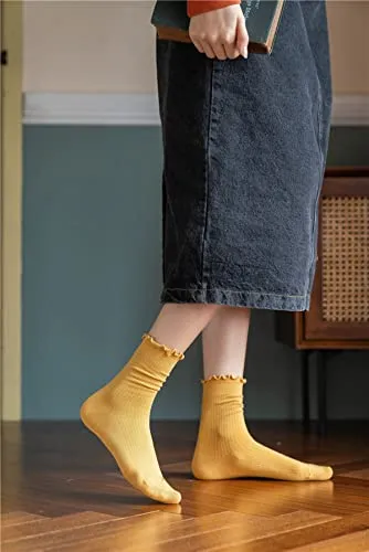 Loafers At Dsw GuaziV Women's Cotton Socks, 5-8 Pairs Womens Fun Novelty Crew Colorful Patterns Super Soft Fashion Casual Socks (style 01)