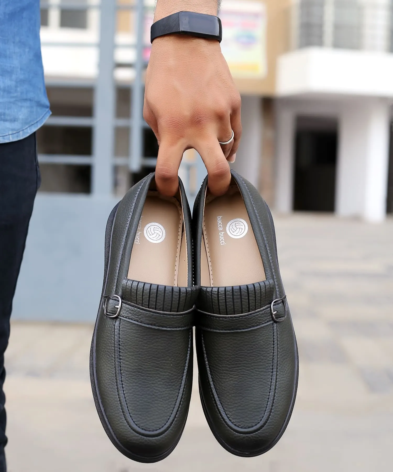 Leather White Loafers Bacca Bucci ROME Dress Loafers Moccasins & Driving Shoes