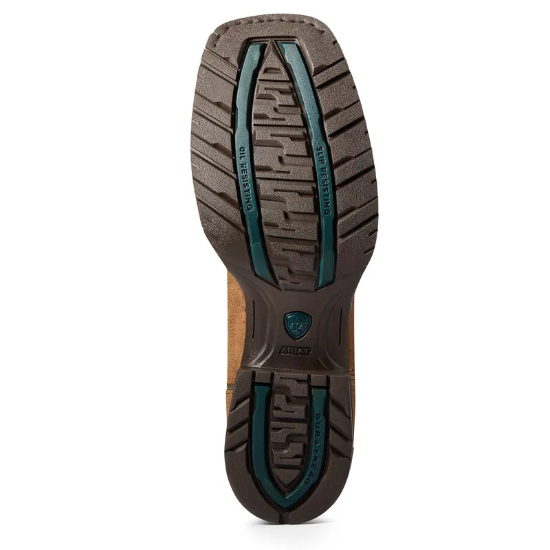 'Ariat' Women's 11" Hybrid Ramble WP Western - Pebble Tan Fiberglass Work Boots