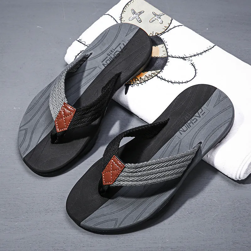 Men Beach Shoes Men's Slippers Men's Spring Summer Non-Slip Puffy Shoes Slippers