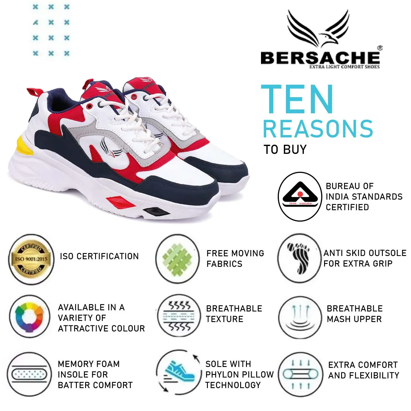 Bersache Lightweight Sports Running Shoes For Men Red-9010 Felted Wool Slippers Diy